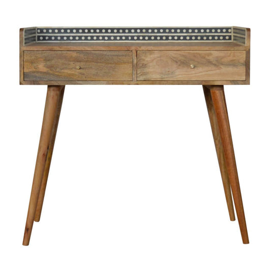 Gallery Back Bone Inlay Console Table