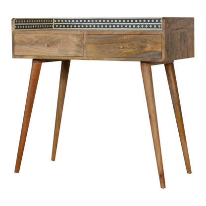 Gallery Back Bone Inlay Console Table