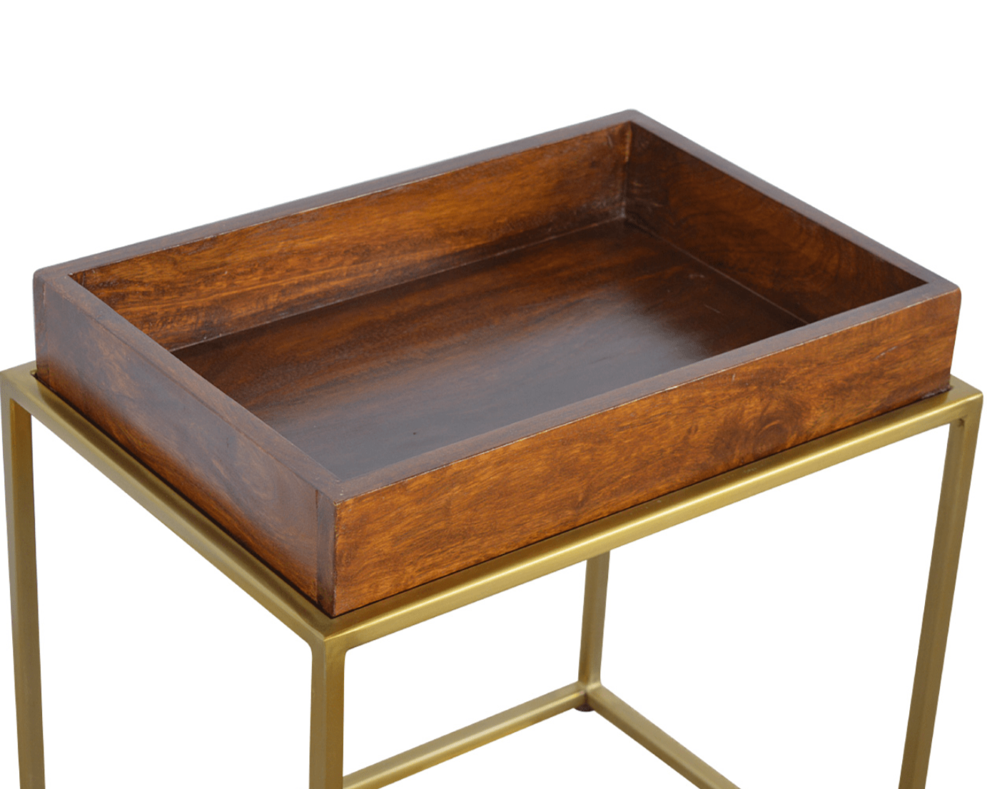 Butler Tray Table with Gold Base