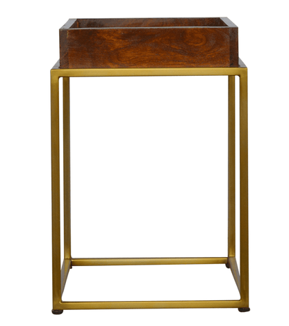 Butler Tray Table with Gold Base