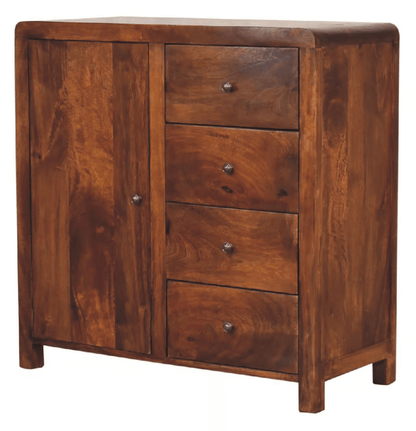 Mango wood sideboard chestnut finish