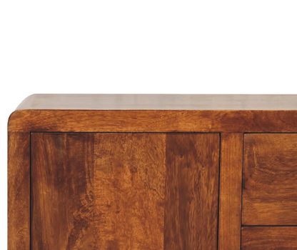 Mango wood sideboard chestnut finish