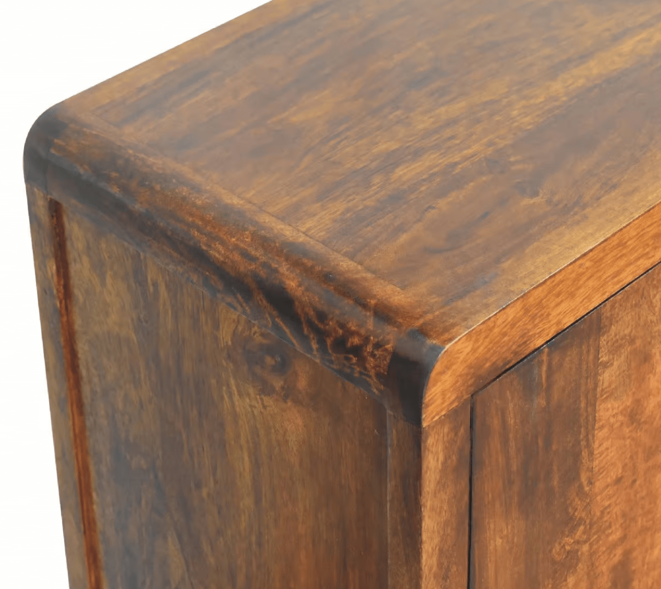 Mango wood sideboard chestnut finish