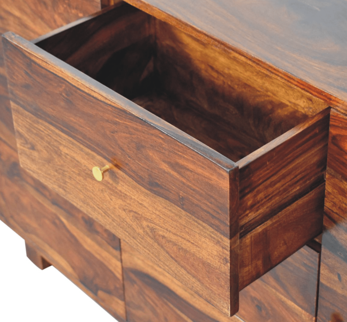 Mango wood chestnut finish sideboard