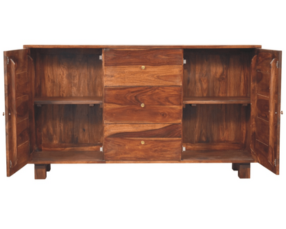 Mango wood chestnut finish sideboard