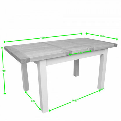 Painted 1200 Extending Table, Pine & Oak