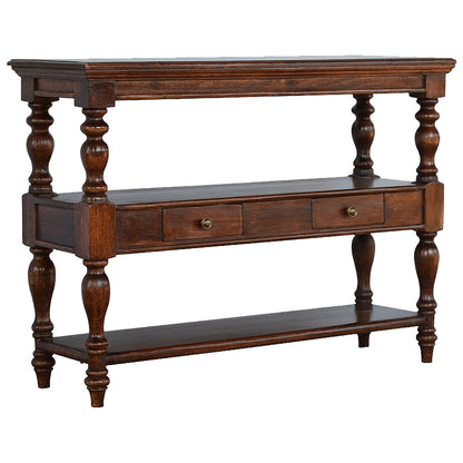 https://www.artisanfurniture.net/solid-wood-turned-leg-console-table/