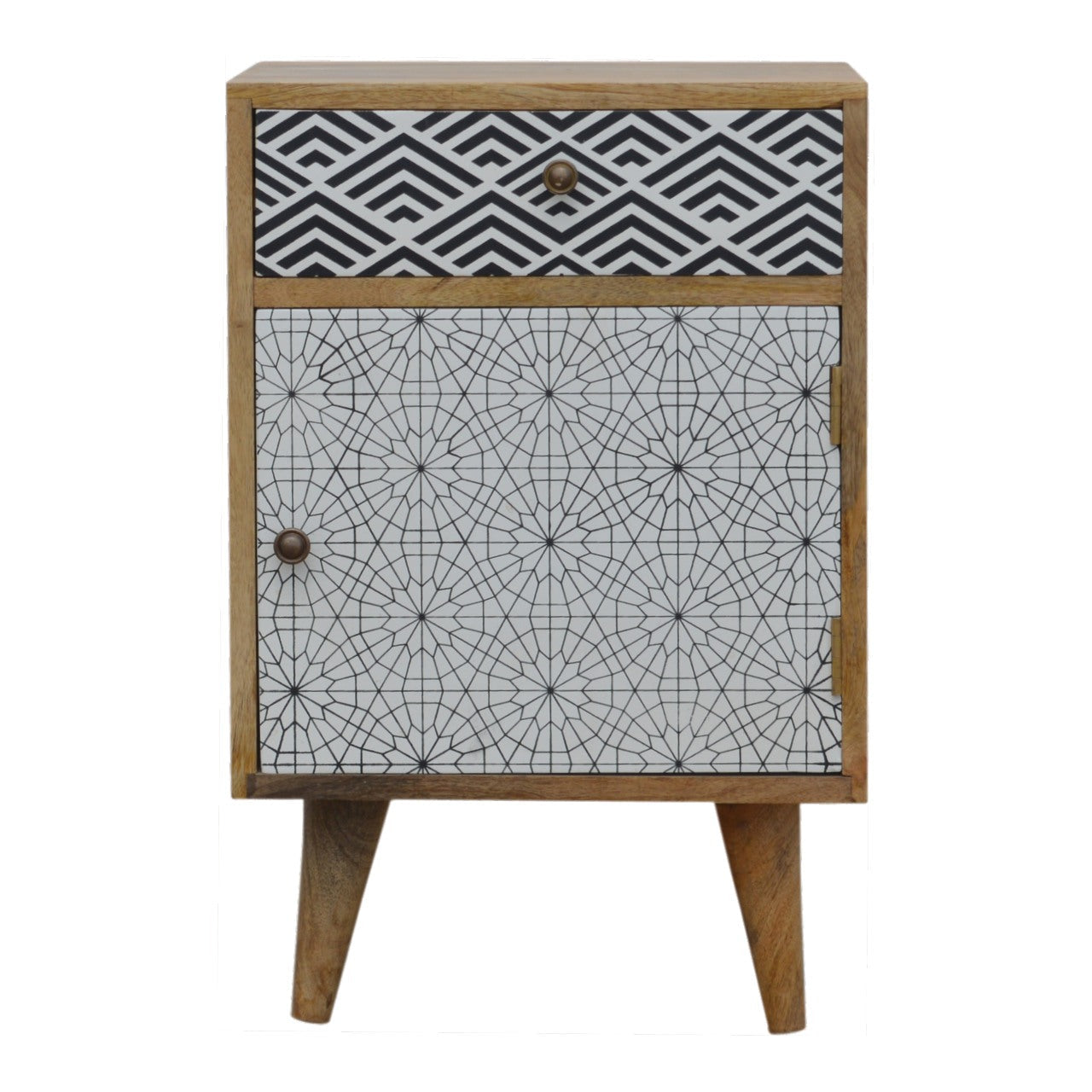 Screen printed bedside table