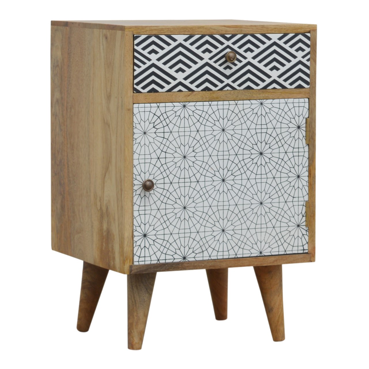 Screen printed bedside table