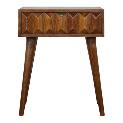 Prism 1 Drawer Bedside, Chestnut