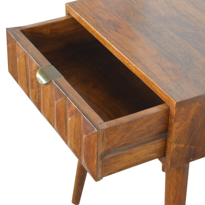 Prism 1 Drawer Bedside, Chestnut