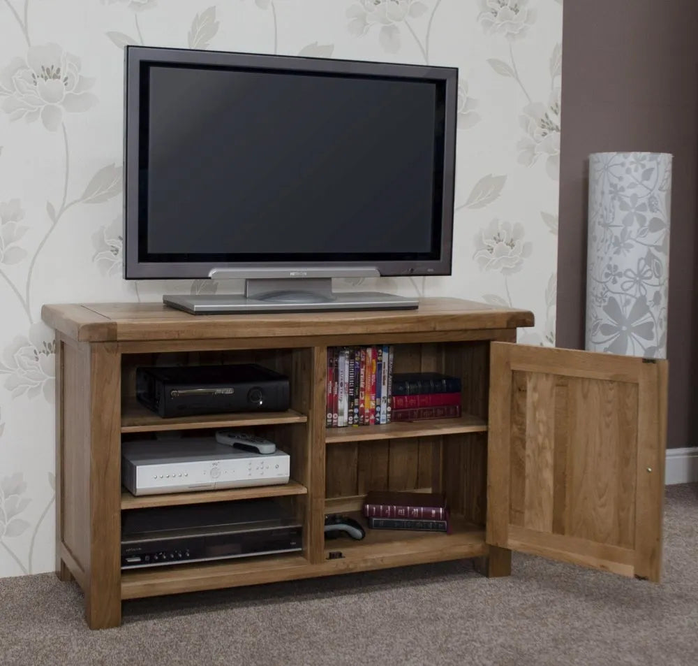 Rustic Wooden TV Cabinet, Oak Wood